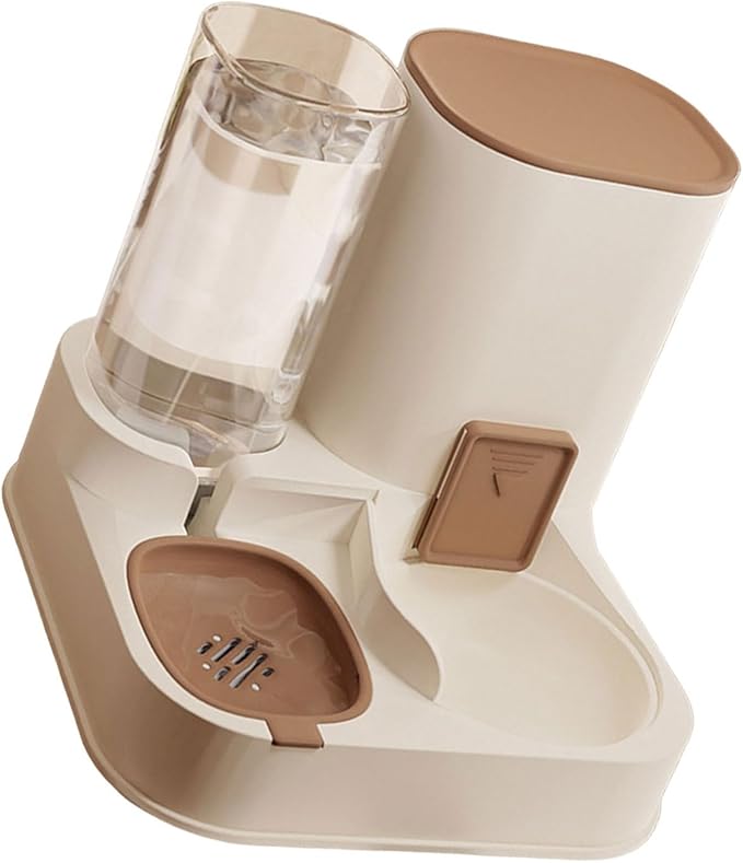 Cats Feeders and Water Dispenser 2 in 1 Pet Automatic Water Dispenser Pet Food Storage for Small Dog Puppy Cats