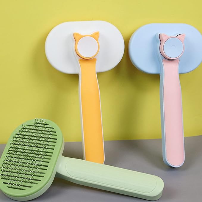 Pet Brush Slickers Comb Bent Steel Needle For Shedding & Grooming For All Long/Short Hair Dogs Cats Pet Dog Slickers Brush Soft Massage Grooming For Dogs Cats With Double