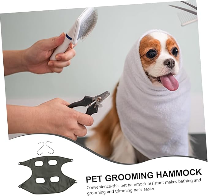 Garneck Cat Dog Nail Trimming Support Portable Grooming Hammock Breathable Beauty Salon Supply