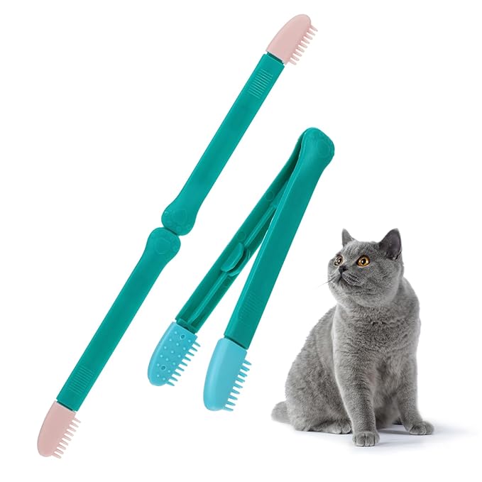 2pcs Cat Self Soft Bristle Cleaning Brush for Cats Tear Stain Comb Kitten Supply
