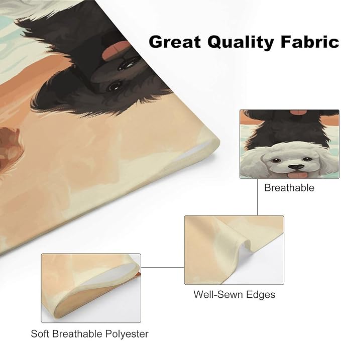 Dog Bandana Spring Pet Scarf Adjustable Triangle Poodles Dogs Printing Dog Bib Washable Polyester Puppy Bandana for Small Medium Large Dogs Cat Birthday Party Supplies
