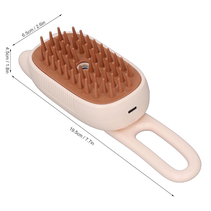 Cat Steam Brush, Pet Spray Hair Removal Comb with USB Cable, Rechargeable Water Brush, Ideal for Cat Shedding, Grooming Supplies