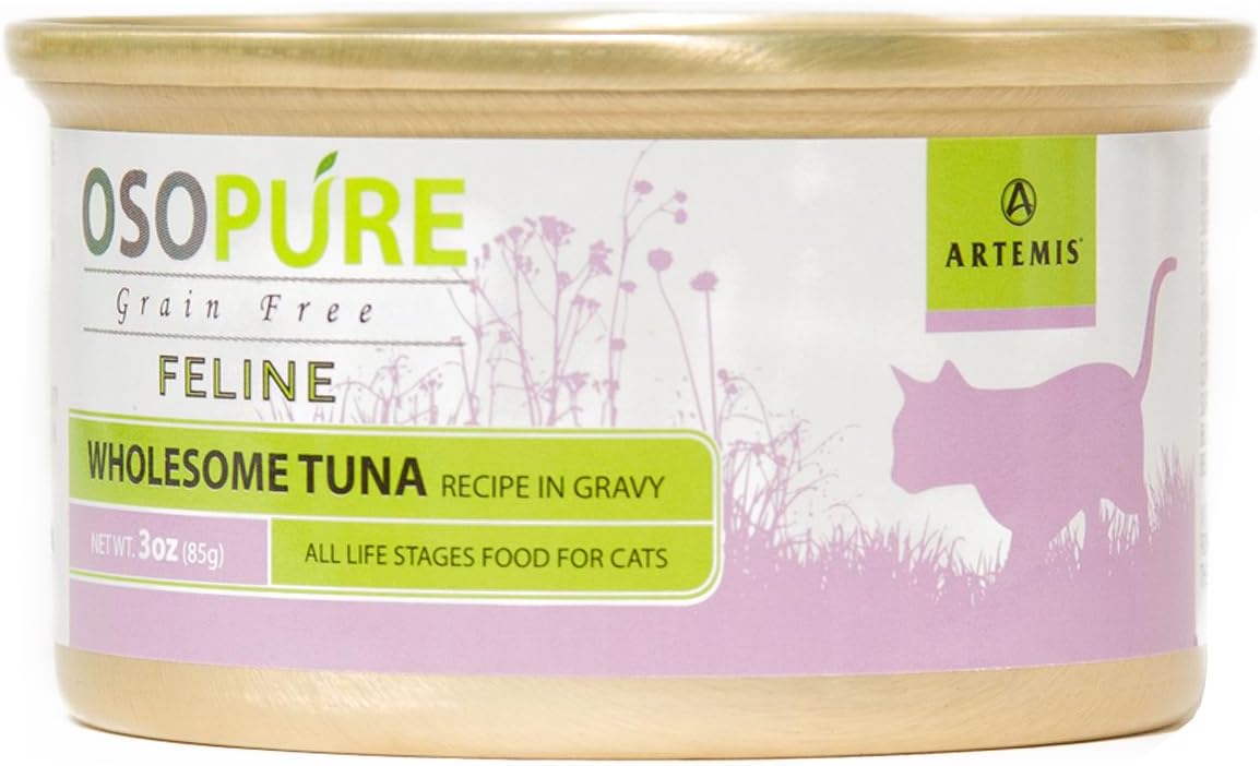 ARTEMIS Osopure Wet Canned Cat Food (Wholesome Tuna, 24 Cans)