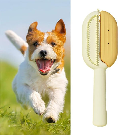 Cat Grooming Brush Comb For Remove Loose Hair With Brush Massage Brush Shedding Comb Deshedding Tool, Blue