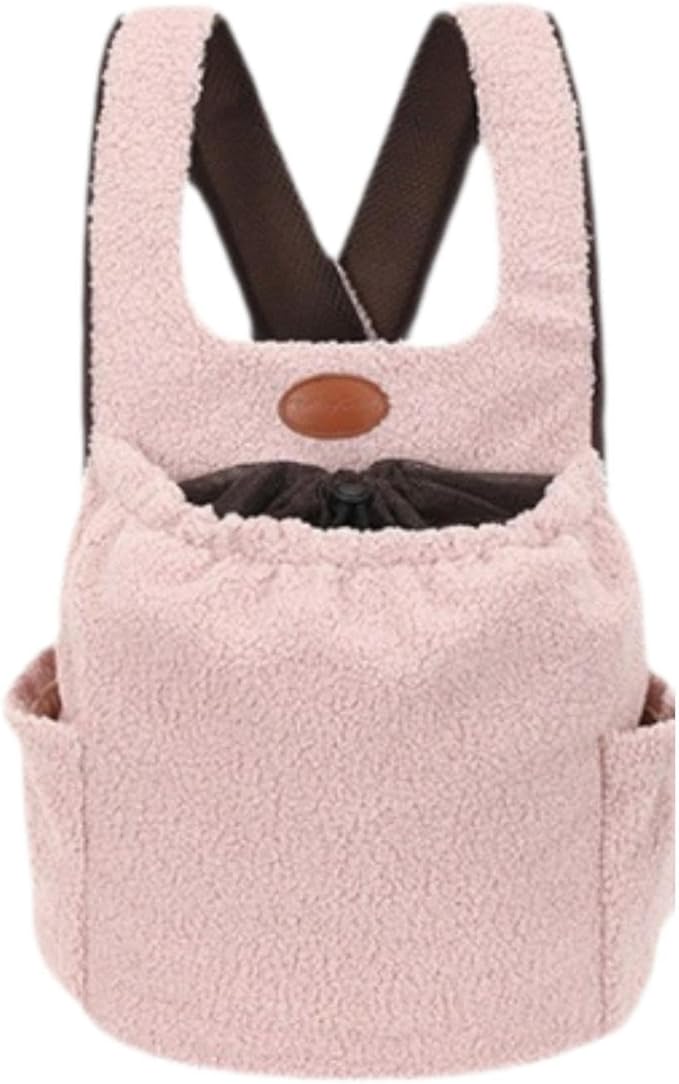 Pet Carrier Backpack Small Unique Portable Pet Supply, Dog Front Pack Kitten for Camping Outdoor, Pink