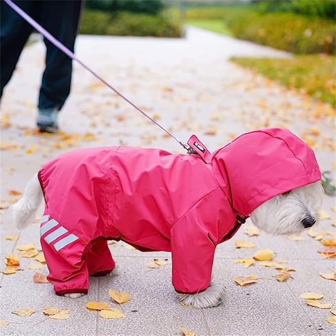 Windproof Dog Raincoats Pet Hood Raincoats Reflective Pet Jackets Dogs Supplies