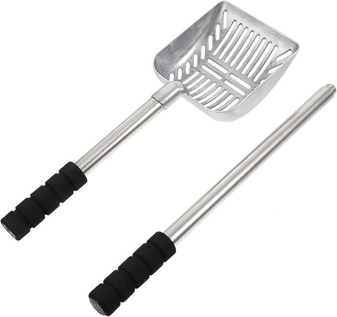 Long Handle Cat Litter Shovel Ergonomic Cleaning Tool for Scooping Non Slip Grip Design for Keeping Your Pet Litter Box Fresh and