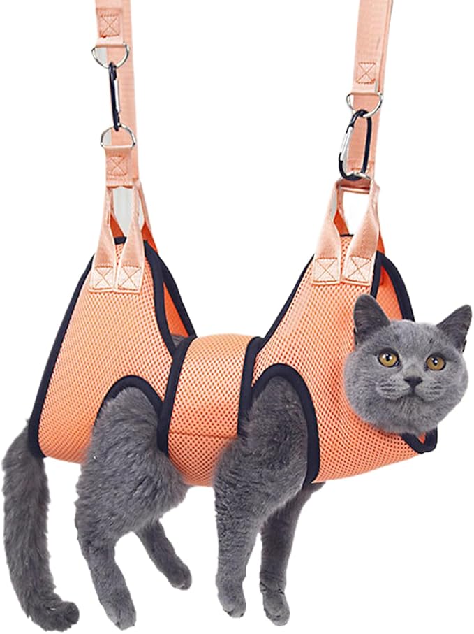 Dog Hammock - Nail Trim Sling for Cats and Dogs, Professional Pet Restraint Sling with Bathing Assistance, Scratch Prevention, Durable Pet Hanger for Grooming, Home Use