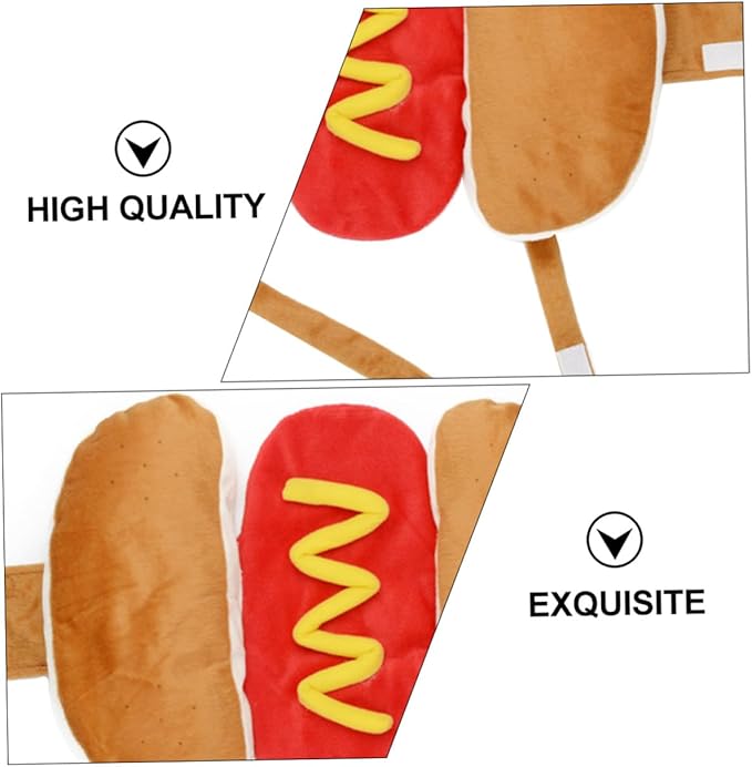 HOMSFOU Cute Pet Costume Hamburger Shape Dog Cat Clothing M Size Christmas Pet Supplies Unique Festival Outfit