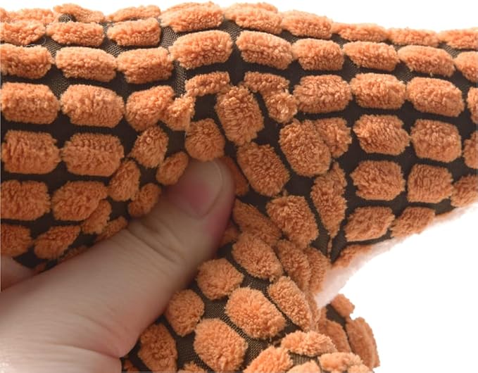 Cats and Dogs Pet Plush Dinosaur Toys Interactive Dog Chew Toys Plush Stuffing Pet Supplies Dog Toys for Small Dogs(Brown)