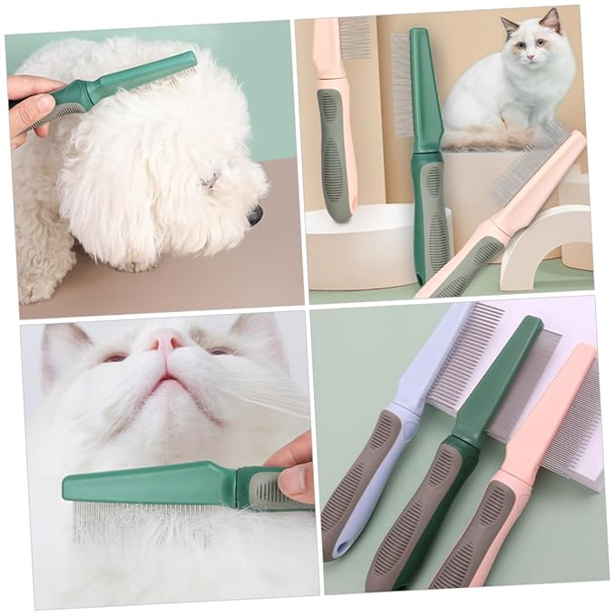 Multi-functional Pet Comb for Cats and Dogs Portable Grooming Tool with Dense Needle Design for Knot Removal Comfortable Grip and Stylish Look for Floating Hair and Prevention