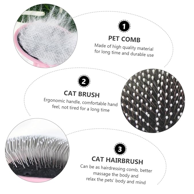 1pc Cat Grooming Brush Pet Hair Removal Tool for Cats and Dogs Ergonomic Design for Gentle Massage and Easy Cleaning for Shedding and Grooming