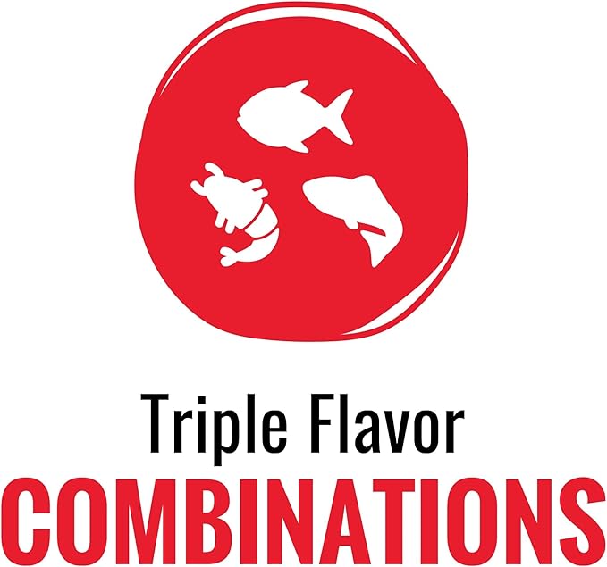 Good 'n' Tasty Triple Flavor Puree Mix-Ins Dog Food Topper Treats for All Dogs, 28 Count, Easy Single-Serve Portions, Added Protein with Salmon, Tuna and Krill, No Chicken or Beef Added