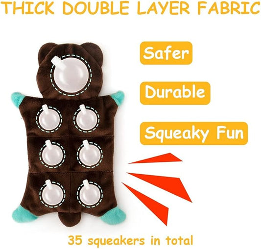No Stuffing Dog Toys - 5 Pack Squeaky Dog Toys Plush Set for Puppy Teething,Durable Chew Toys for Small Medium Dogs,Cute Holiday Pet Toys for Playing Training Reducing Boredom