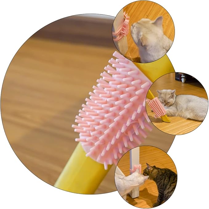 Massaging Self-Cleaning Slicker Grooming Brush for Cats - Pet Corner Beauty and Supply Tool