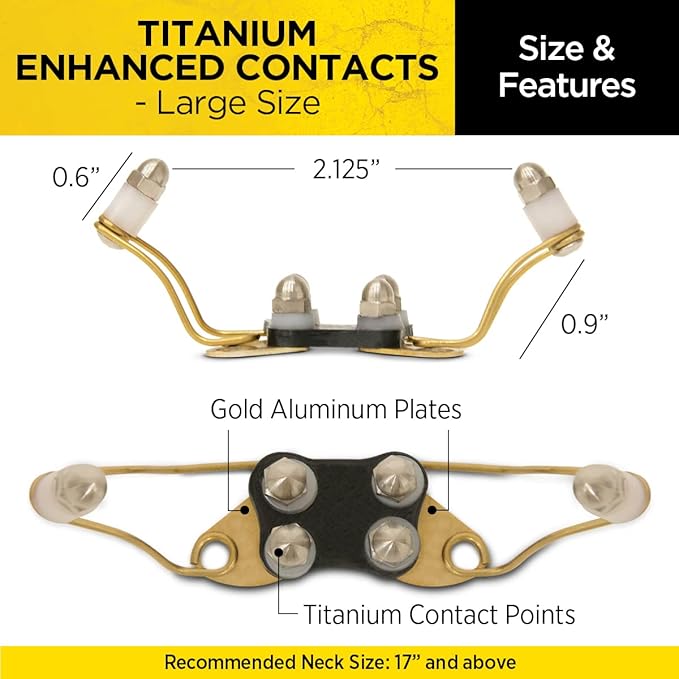 Dogtra Titanium Enhanced Winged Contact Points Large – Female – E-Collar for Dogs Training – Flexi Fin Design for Sensitive Skin & Contact – Fits Most (Not X Series, 200iQ, NoBark, PATHFINDER2)