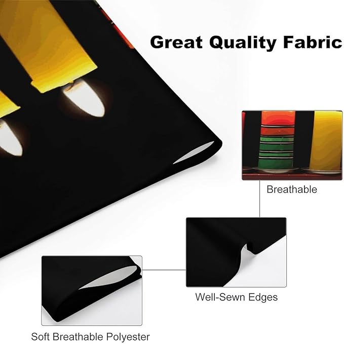 Dog Bandana Spring Pet Scarf Adjustable Triangle Kwanzaa Candles Printing Dog Bib Washable Polyester Puppy Bandana for Small Medium Large Dogs Cat Birthday Party Supplies