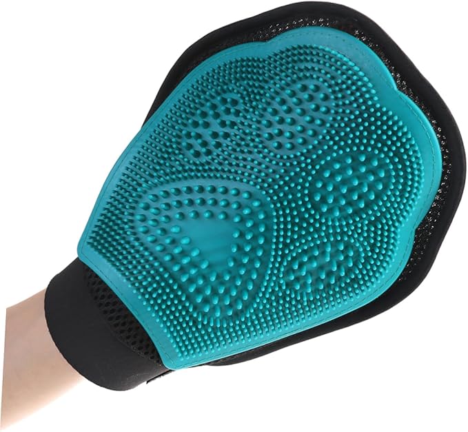 Pet Massaging Deshedding Glove for Dogs Gentle Grooming Glove for Cats Comfortable Padding and Mesh