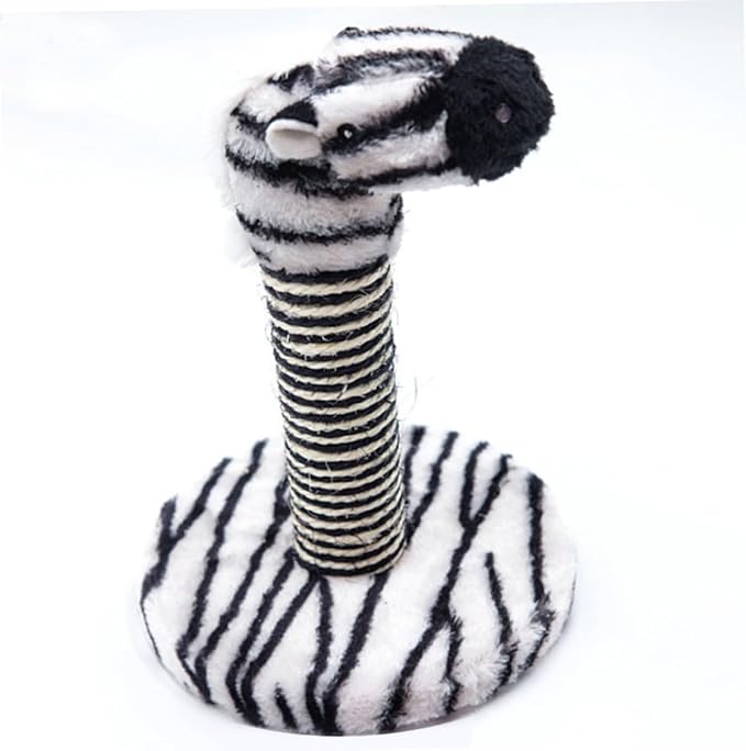 Homoyoyo 2pcs Small Elephant Zebra Pattern Cat Scratching Post Climber with Sisal Rope Floor Scratching Pole for Kitten Indoor Play and Rest