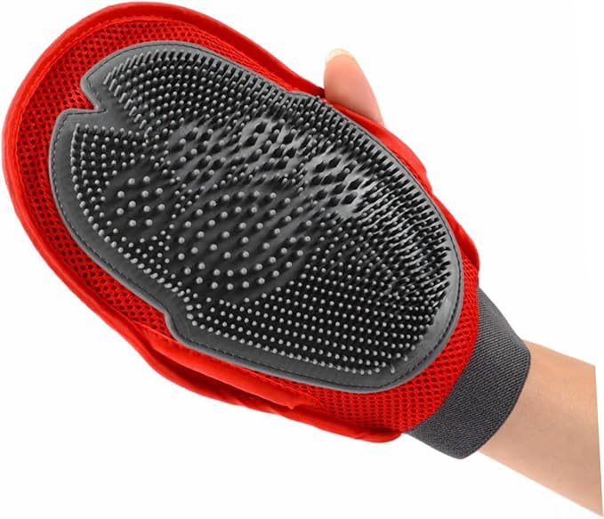 Happyyami Dog and Cat Grooming Glove for Shedding Brush Mittens Waterproof Easy to Use Suitable for Coat Types 1 Pair