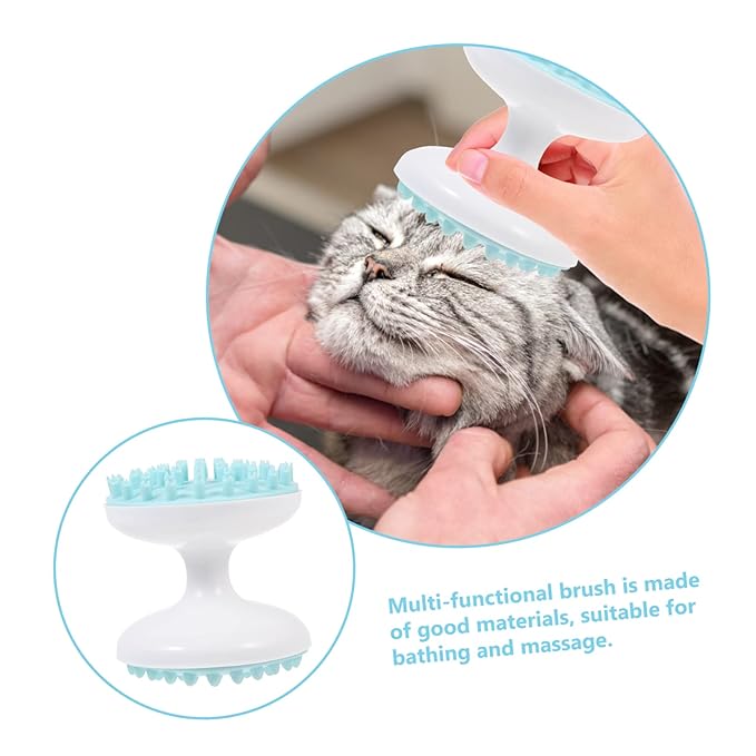 GALPADA Pet Cat Grooming Massage Brush Multi-functional Hair Removal Tool for Cats and Dogs Comfortable Bathing Comb for Shedding Household Pet
