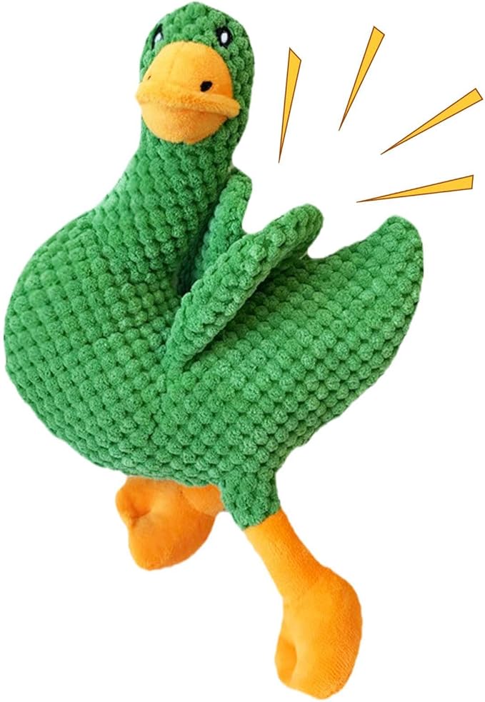 Squeaky Dog Toys | Duck Interactive Pet Supplies Chew with Sound for Puppy Play - Small Medium Large Breed Home Travel Daily Outdoor