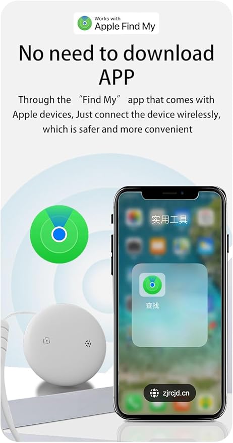 Apple Find My Tracker 2-Pack - Smart Bluetooth Item Finder for Keys, Wallets, Luggage | IP67 Waterproof, Replaceable Battery, No Subscription Required (Not Android)