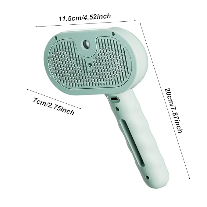 Dog Brush - 11.5x7x20cm Cat Steam Brush | Spritz Defur Comb | USB Rechargeable Cat Steaming Brushes | Self Cleaning Gentle Massage Spray Cleaning For Small Medium Animals With Release Button