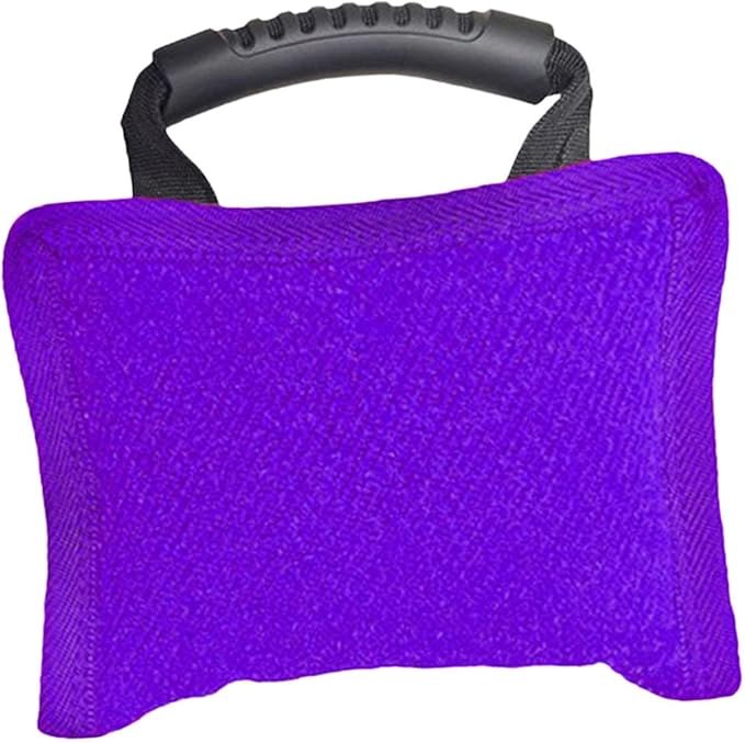 Baoblaze Dog Bite Pillow Tough Tug Toy Practical Portable Outdoor Pet Supplies for Small and Medium Sized Dogs Biting Pad with Handle, Violet