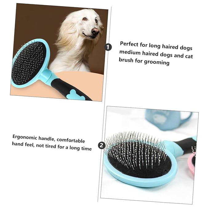 Happyyami Cat Brush Grooming Tool Pet Comb Cat Hairbrush for Long Fur for Shedding