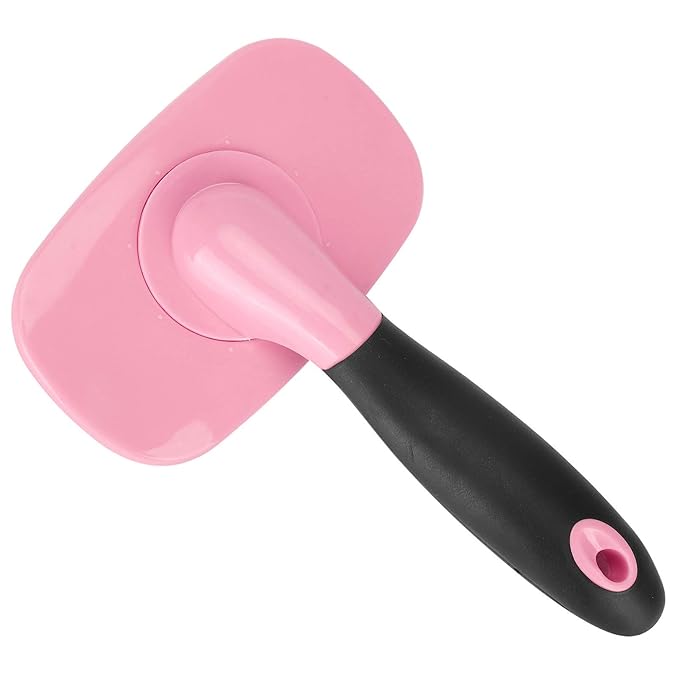 for Cat, for Dog, Deshedding Brush, 360 Degree Rotation, Hair Comb, Removal, Grooming Tool, Pet Supplies (With a little pink)