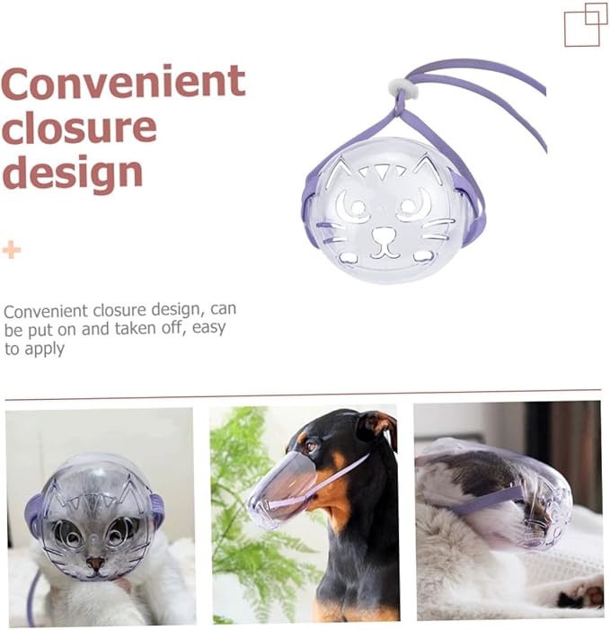Hemoton Reusable Kitten Muzzle Compact Pet Grooming Headgear Easy to Clean Store Cat Supplies for Bathing Nail Cutting