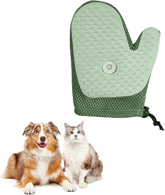 Pet Hair Removal Glove, Upgrade Electrostatic Pet Grooming Gloves No Fly Away Hair Deshedding Tool for Cats and Dogs