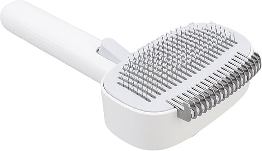 Tyenaza Cat Grooming Brush, Pets Skin Friendly Self Cleaning Slicker Massage Brushes for Shedding Dogs Cats Hair