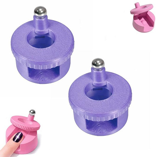 2Pcs Rotating Cat Eye Magnet, 2026 Magnetic Nail Tool, Beginner Friendly 5D Magnet Cateye, Uniform Magnetic Force and Excellent Light Absorption, Can Easily DIY Glossy Cat Eye Effect (2E-Ball Magnet)