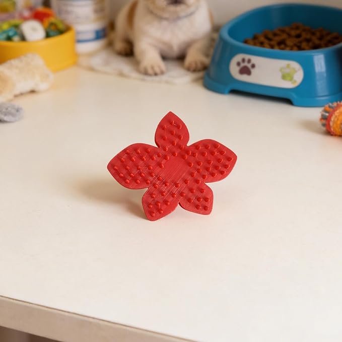 Dog Grooming Brush - Cat Desheddiñg Tool | Pet Head Massage Comb | Flower Shaped Silicone Pet Brush for Removing Loose Hair Soothing Massage, Professional Grooming Supplies for Kittens and Small Dogs