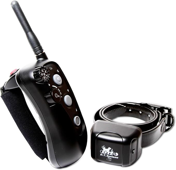 DT SYSTEMS RAPT1400 E-collar Remote Rapid Access Pro Trainer, Compact Waterproof Gentle Touch Stimulation Dog Training System, Transmitter w/ Hand Strap - Black