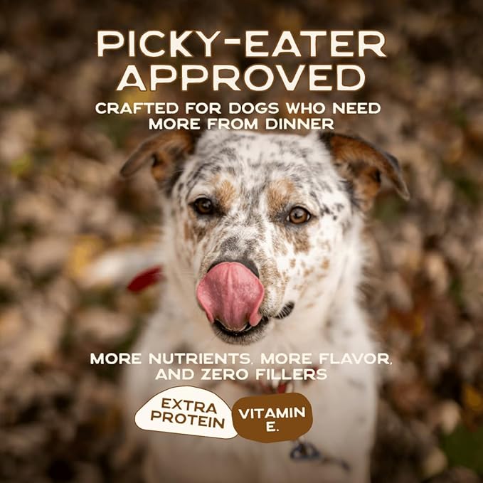 Smart Cookie Natural Dog Food Topper - Dinner - Beef Dog Meal Mixer for All Ages - Food Topper for Picky Eaters and Boosting Nutrition - Non GMO, Made in The USA - 7 oz Bag (15 Day Supply)