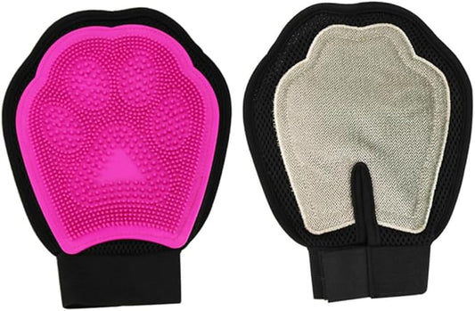 Sosoport Pet Grooming Gloves for Cats Dogs Bath Massage Gloves Soft Easy to Use for Pet Hair Removal