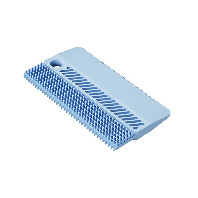 Cat Grooming Brush Silicone Dog Hair Remover Tool Double-Sided Pet Comb for Cat Dog Rabbit (Blue, One Size)
