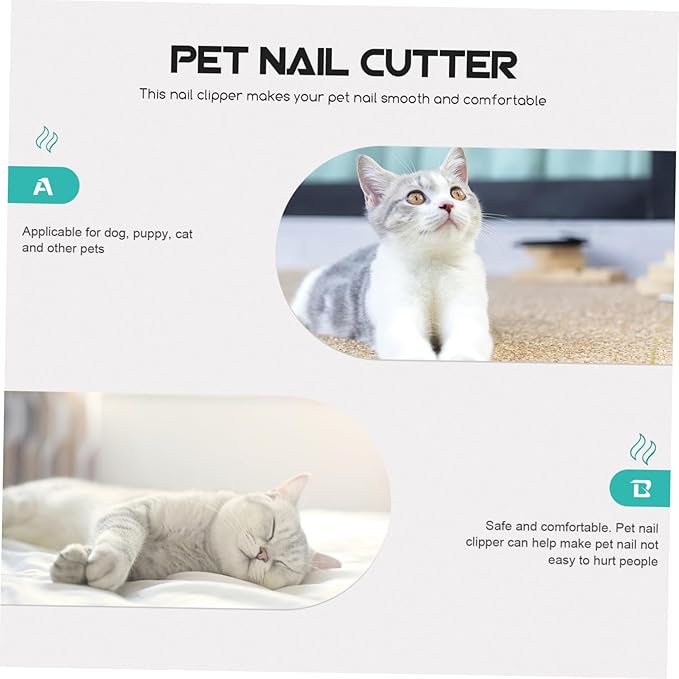 VOSAREA Pet Nail Clipper Safe Handle Cat Claw Cutter for Pets Durable Design Essential Grooming Tool for Dogs and Cats