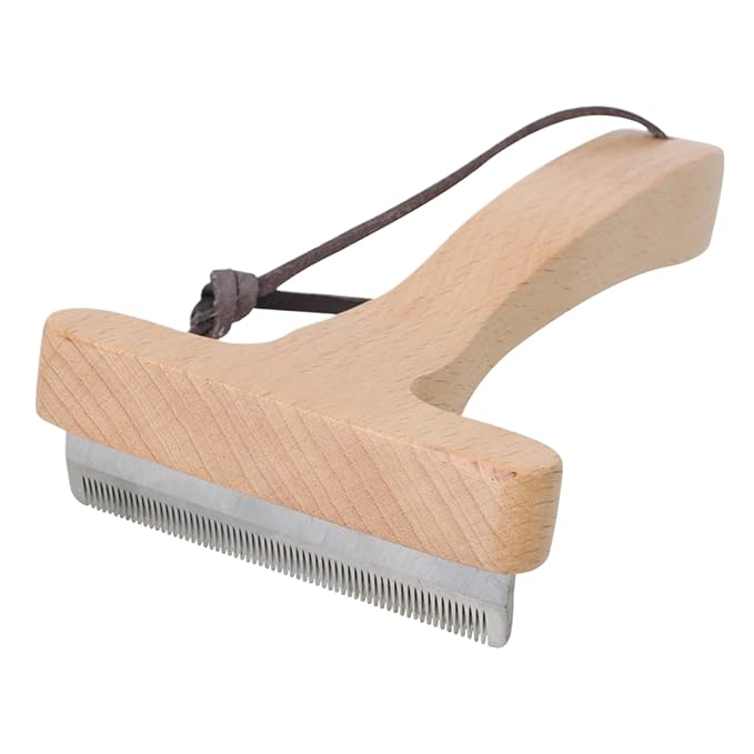Pet Hair Remover - Rust Proof Shedding and Detangling Brush for Cats, Dogs, Horses, Puppies, Kittens Grooming Tool for Small, Medium, and Large Animals to Reduce Shedding 6.5 Inches