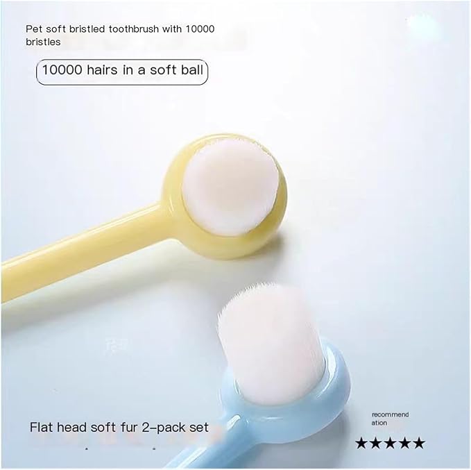 Pet Toothbrush, Cleaning Toothbrush for Cats and Dogs, Removing Bad Breath, Refreshing cat and Dog Oral Toothbrush, Teddy pet Supplies(Green)