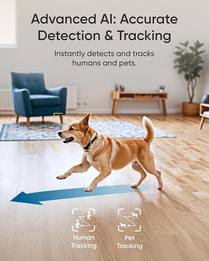 eufy Security Indoor Cam E30 2-Cam Kit, Latest Generation,4K UHD Security Camera, Pet/Dog/Baby Camera with Phone app, Color Night Vision, Human/Pet Auto Tracking,360° Coverage,Works with Homekit,White