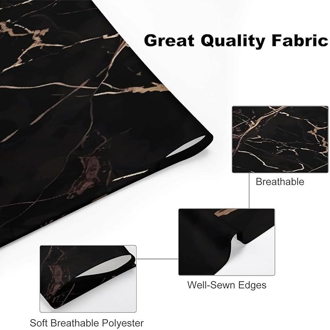 Dog Bandana Spring Pet Scarf Adjustable Triangle Black Gold Marble Printing Dog Bib Washable Polyester Puppy Bandana for Small Medium Large Dogs Cat Birthday Party Supplies