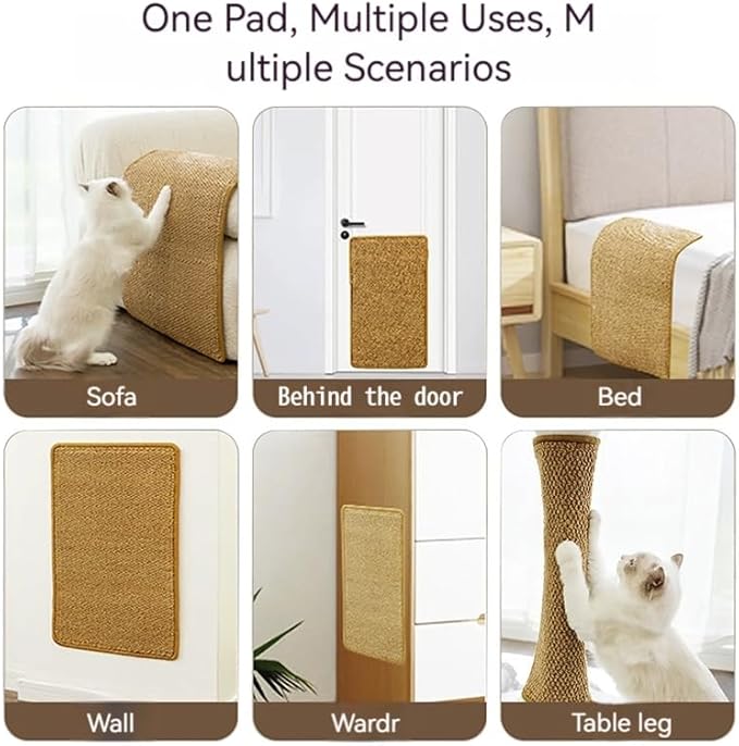 Interactive Cat Scratching Toy - Natural Sisal Activity Mat for Kittens, Engaging Claw Exercise Play Pad, Entertaining Scratch Training Board for Indoor Cats