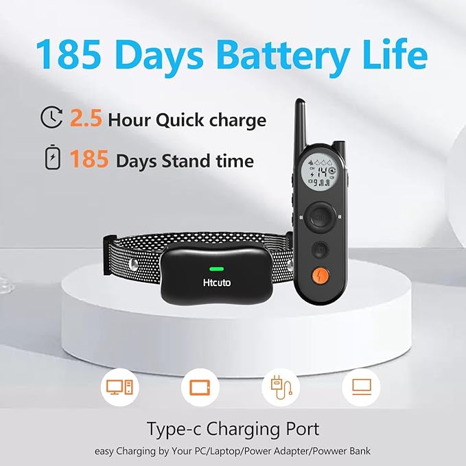 X3 Wireless Dog Fence & Training Collar for 2 Dogs, 3500FT Adjustable Fence & 6100FT Remote Collar, IPX7 Waterproof, 185 Days Standby Rechargeable Battery, 3 Training Modes, 10-130 lbs