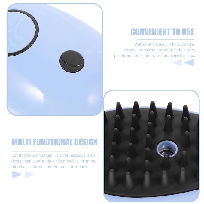Milisten Self-cleaning Electric Cat Brush Multifunctional Steam Brush for Shedding Dematting Bathing Safe Materials Suitable for All Breeds Pets Efficient Massage Grooming Tool