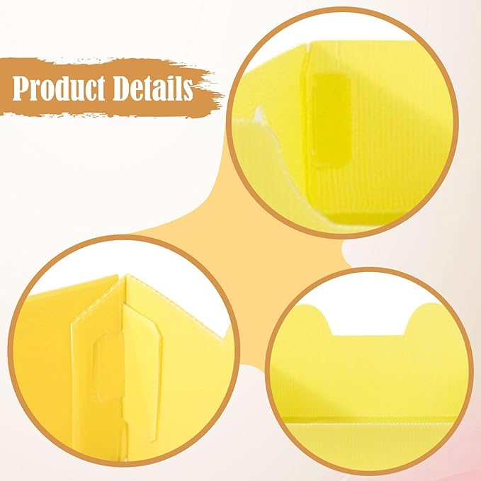 Cat Travel Toilet Large Capacity Open Litter Pan Potty for Indoor Cats Adorable Funny Design- Yellow