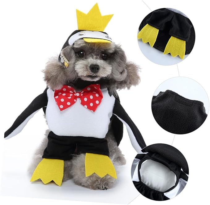 Penguin Dog Halloween Cape Costume Pet Cloak Party Apparel Puppy Supplies Large Size Cosplay Outfit for Dogs